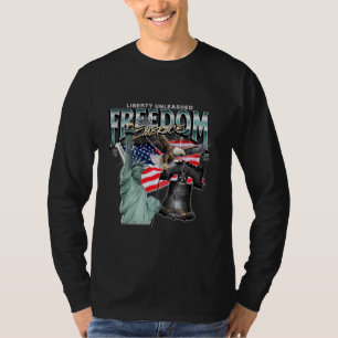 Camiseta Liberdade Libertada Abraça Estátua da Águia