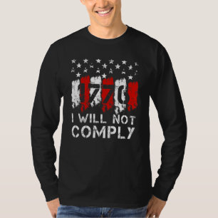 Camiseta Liberdade Médica Não Cumprirei Mandatos Anti