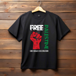 Camiseta Liberdade na Palestina - Acabar com a ocupação isr