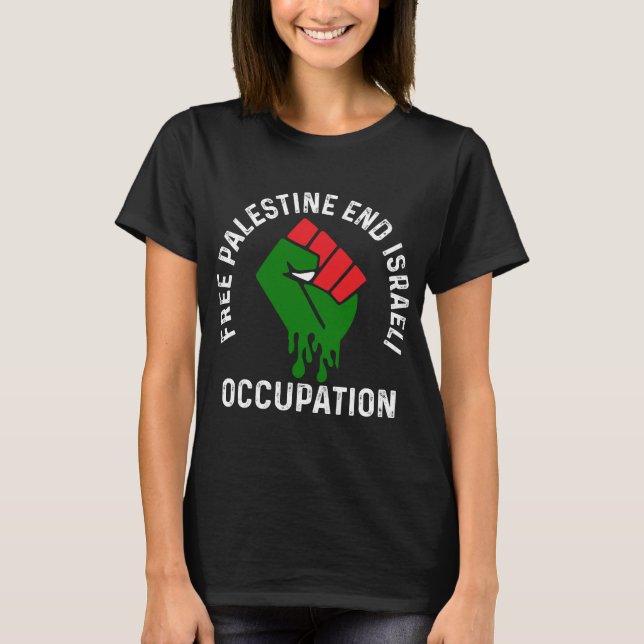 Camiseta Liberdade na Palestina, Apoio à Palestina, Liberda (Frente)