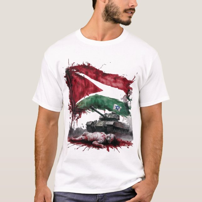 Camiseta Liberdade na Palestina: Apoio aos Direitos Humanos (Frente)