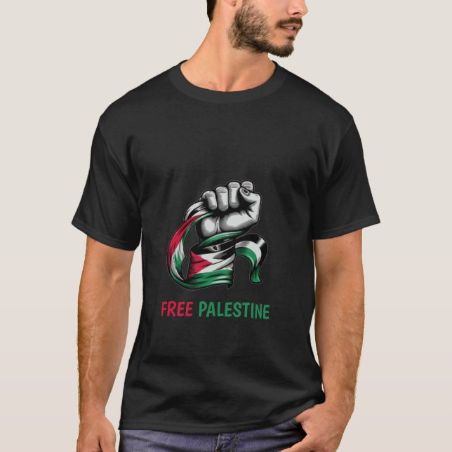 Camiseta Liberdade na Palestina e fim do apartheid em Gaza (Frente)