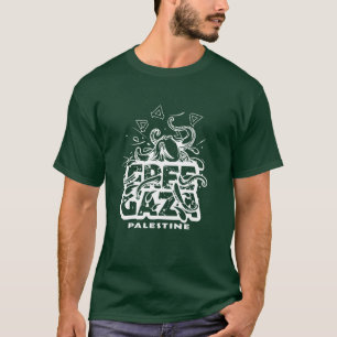 Camiseta Liberdade na Palestina - Ilustração de Octopus
