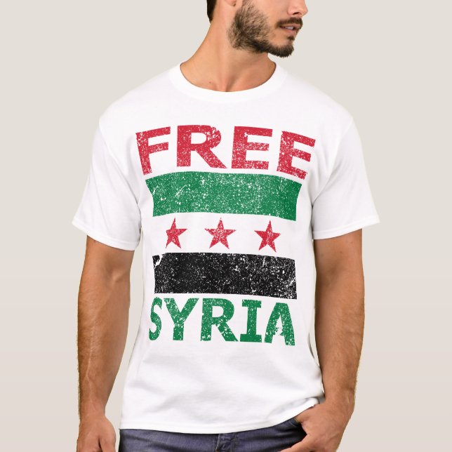 Camiseta Liberdade na Síria (Sinalizador True Syria) (Frente)
