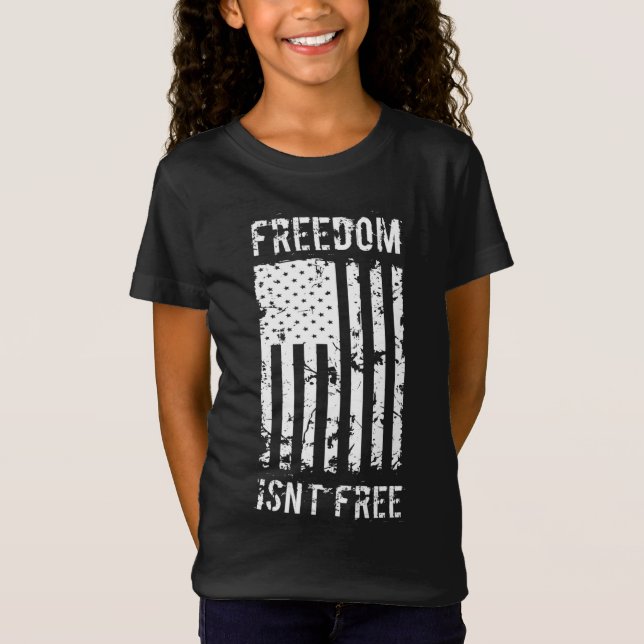 Camiseta Liberdade não é bandeira Patriótica Americana Livr (Frente)