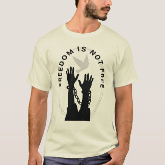 Camiseta "Liberdade Não É Grátis — Acorrentado Mas Sonhando