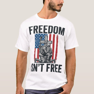 Camiseta Liberdade Não É Grátis Memorial Patriótico ao Sold