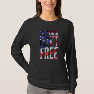 Camiseta Liberdade Não É Veterano Livre S Day American Flag