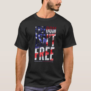 Camiseta Liberdade Não É Veterano Livre S Day American Flag