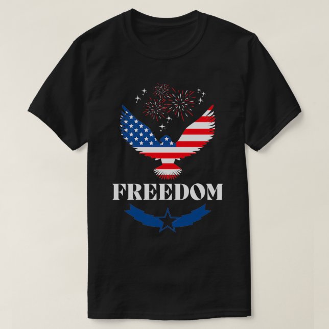 Camiseta Liberdade no Dia da Independência (Frente do Design)