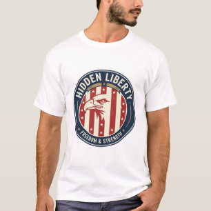 Camiseta Liberdade Oculta Patriótico Ilusão Óptica Patrióti