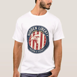 Camiseta Liberdade Oculta Patriótico Ilusão Óptica Patrióti