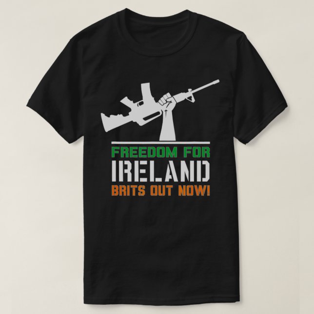 Camiseta Liberdade Para A Irlanda Sai Agora (Frente do Design)