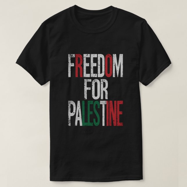 Camiseta Liberdade para a Palestina (Frente do Design)