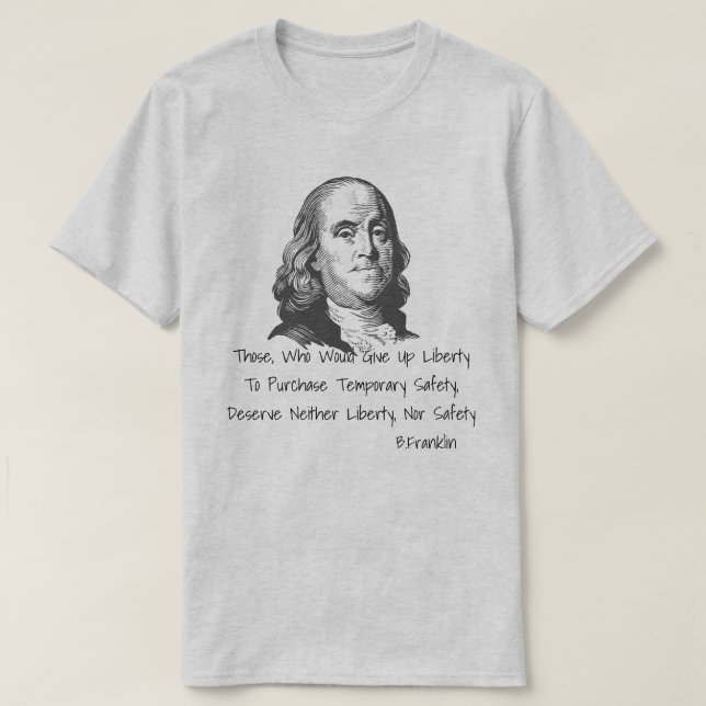 Camiseta Liberdade Para A Segurança (Frente do Design)