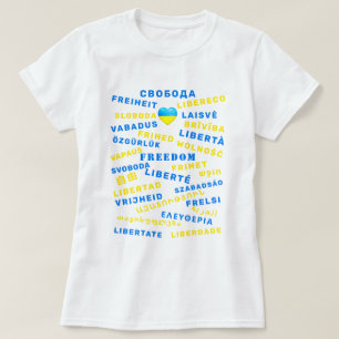 Camiseta Liberdade para a Ucrânia - С в б о д а - Te