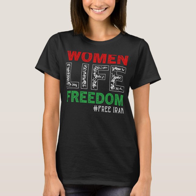 Camiseta Liberdade para as mulheres iranianas Liberdade par (Frente)
