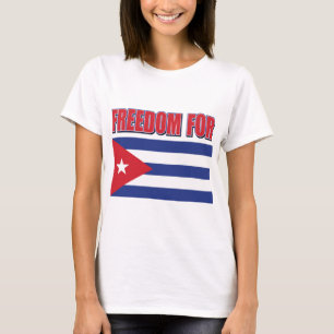 Camiseta Liberdade Para Cuba Bandeira Cubana