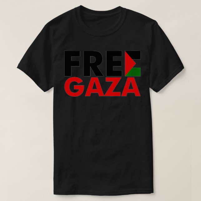 Camiseta Liberdade para Gaza Liberdade para a Palestina Ban (Frente do Design)