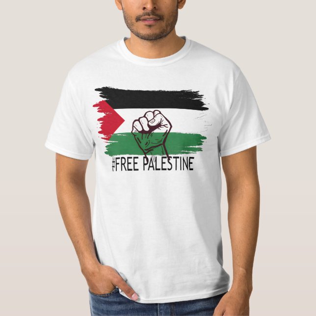 Camiseta Liberdade para Gaza, salvar a Palestina (Frente)