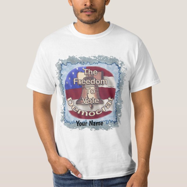 Camiseta Liberdade para Votar Democrata (Frente)
