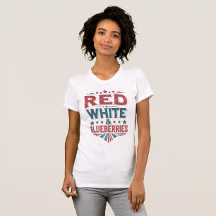 Camiseta Liberdade Patriótica, Branca e Azul