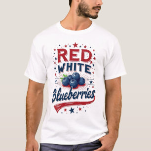 Camiseta Liberdade Patriótica, Branca e Azul