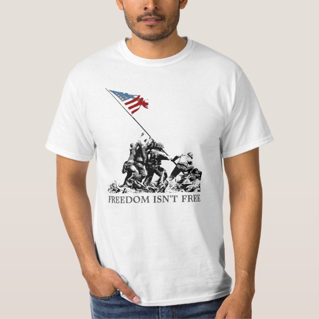 Camiseta Liberdade patriótica WWII da bandeira americana de (Frente)