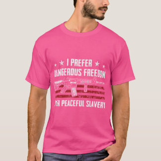 Camiseta Liberdade Perigosa Sobre Escravidão Pacífica - Eua