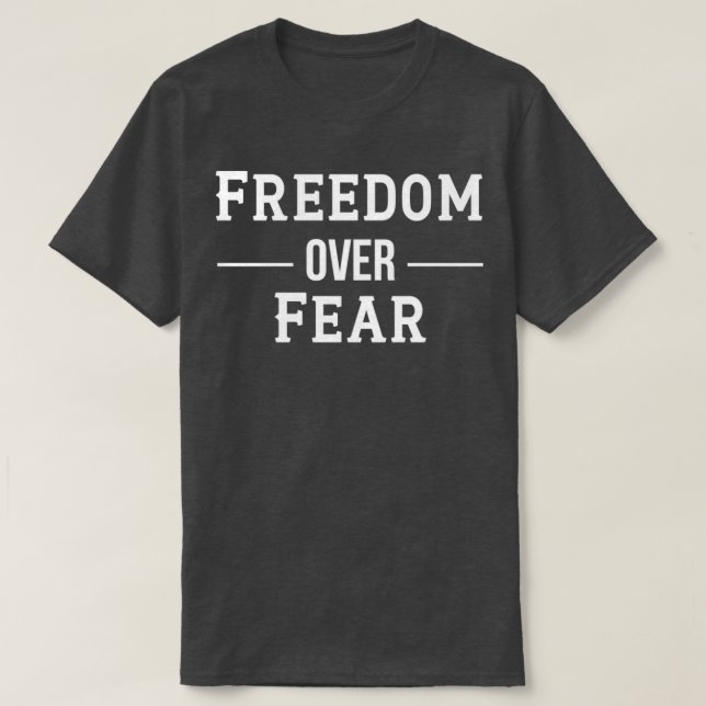 Camiseta LIBERDADE POR TEMOR Veterano S (Frente do Design)