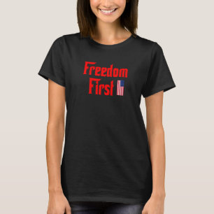 Camiseta Liberdade Primeiro Patriótica América Primeiro Lib