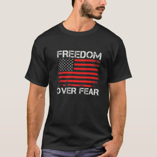 Camiseta Liberdade sobre o medo - Bandeira Patriótica dos E