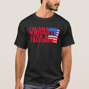 Camiseta Liberdade Sobre o Medo Pro Arma Bandeira EUA 2ª Em
