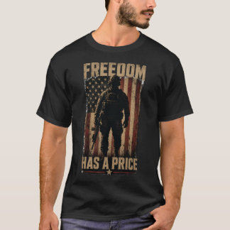 Camiseta Liberdade Tem Um Preço Soldado Americano Patriótic
