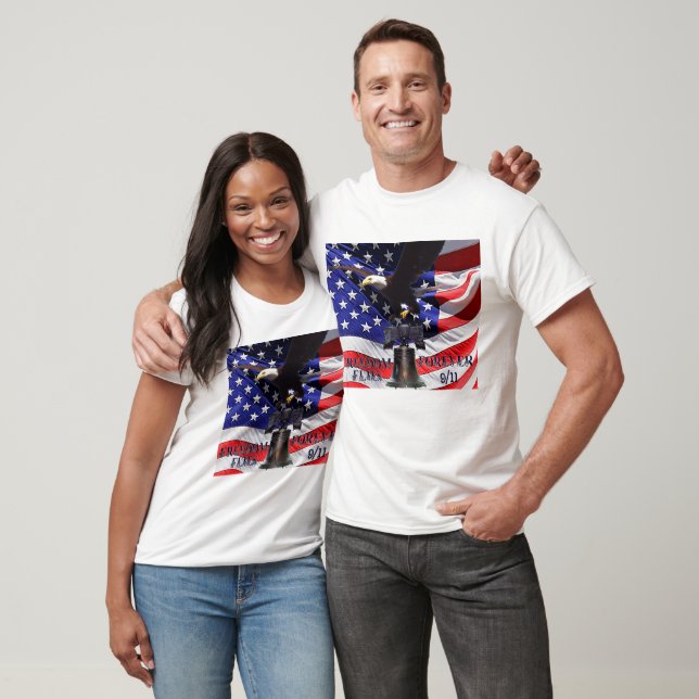 Camiseta Liberdade voa para sempre 9/11 (Unissex)