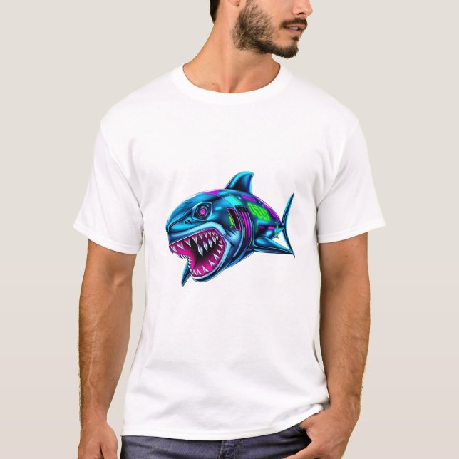 Camiseta Libere a energia do Cyber Shark (Frente)