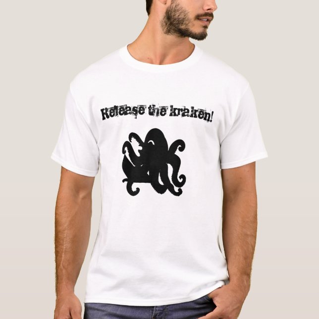 Camiseta Libere o t-shirt dos homens de Kraken (Frente)