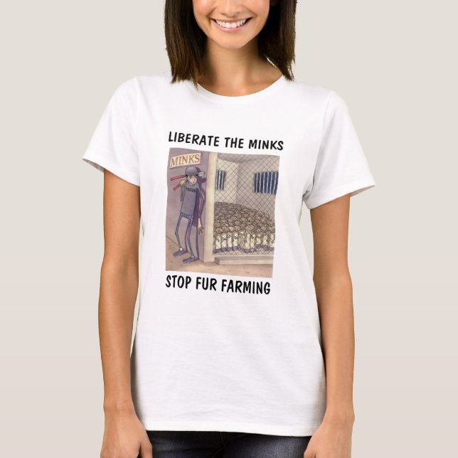 Camiseta Libere os visons (Frente)