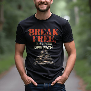 Camiseta Libere-se, forje seu caminho gráfico inspiracional