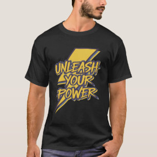 Camiseta Libere seu parafuso de relâmpago motivacional