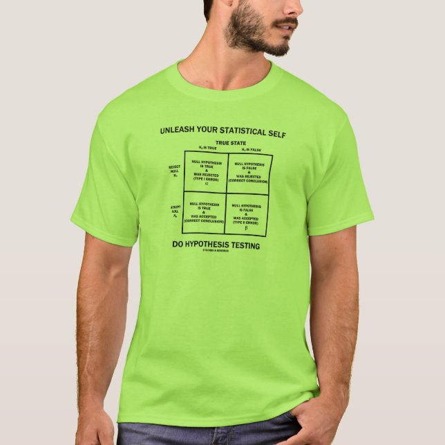 Camiseta Libere Seu Teste De Autohipótese Estatística (Frente)