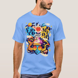 Camiseta Libere sua mente o gráfico de triquetes psicodélic