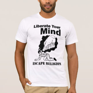 Camiseta libere sua mente, religião do escape