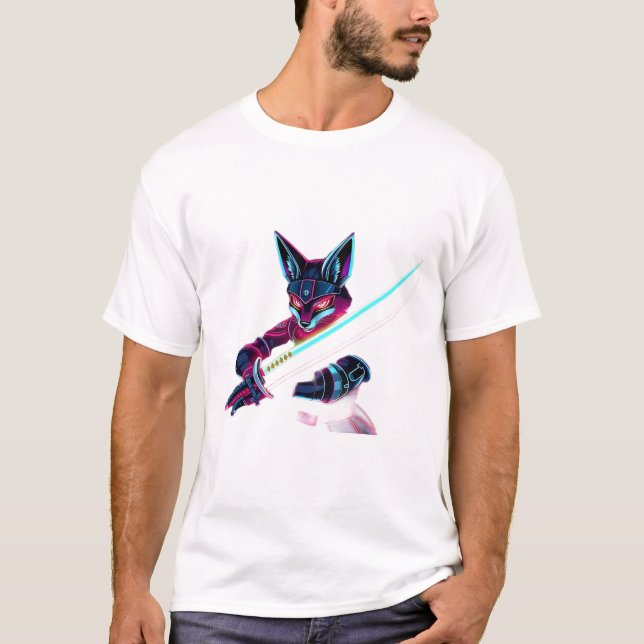 Camiseta Libere Sua Raposa Interior Do Samurai (Frente)