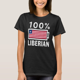 Camiseta Libéria Flag 100 Battery Power Tee da Libéria