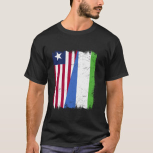 Camiseta Libéria Serra Leoa Meia Bandeira Liberiano Serra L