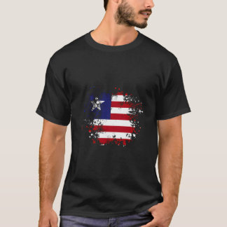 Camiseta Libéria Sinalizador Colorida Liberiana