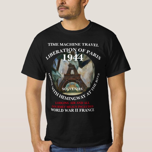 CAMISETA LIBERTAÇÃO DA MÁQUINA DO TEMPO BEBIDA DE PARIS (Frente)