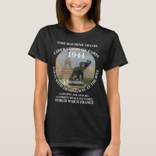 CAMISETA LIBERTAÇÃO DA VIAGEM NO TEMPO MÁQUINA PARIS PASSEI