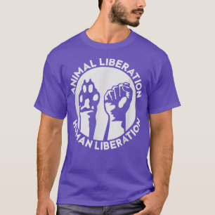 Camiseta Libertação dos Direitos dos Animais Vegan Vegetari